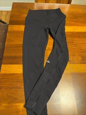 ALO Yoga Black woman smal Leggings with Side Logo